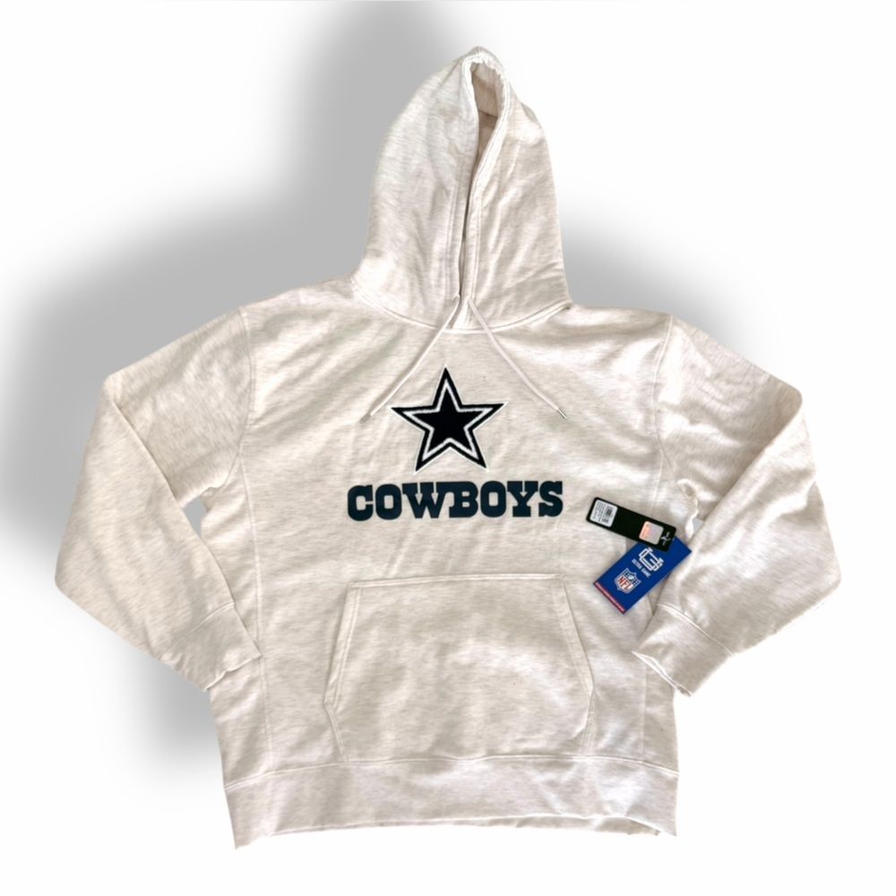 NWT Dallas Cowboys Unisex Premium Pullover Hoodie  Oatmeal Athleisure Sz XXL